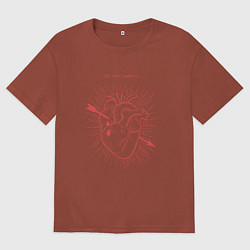 Футболка оверсайз мужская Ты меня пленила, цвет: кирпичный