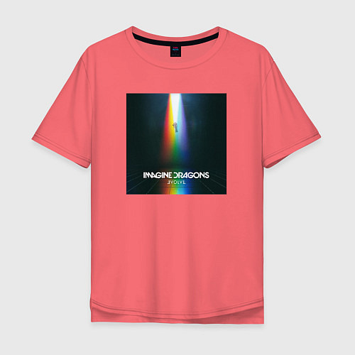 Мужская футболка оверсайз IMAGINE DRAGONS / Коралловый – фото 1