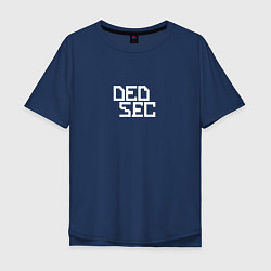 Футболка оверсайз мужская DED SEC, цвет: тёмно-синий