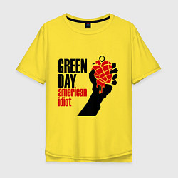 Футболка оверсайз мужская Green Day: American idiot, цвет: желтый