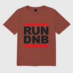 Футболка оверсайз мужская RUN DNB, цвет: кирпичный