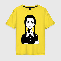 Мужская футболка оверсайз Wednesday Addams