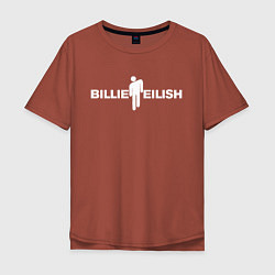 Футболка оверсайз мужская BILLIE EILISH: Black Fashion, цвет: кирпичный