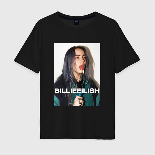 Мужская футболка оверсайз Billie Eilish / Черный – фото 1