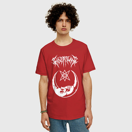 Мужская футболка оверсайз GHOSTEMANE / Красный – фото 3