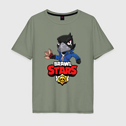 Мужская футболка оверсайз BRAWL STARS CROW