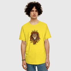 Футболка оверсайз мужская Король Лев, цвет: желтый — фото 2