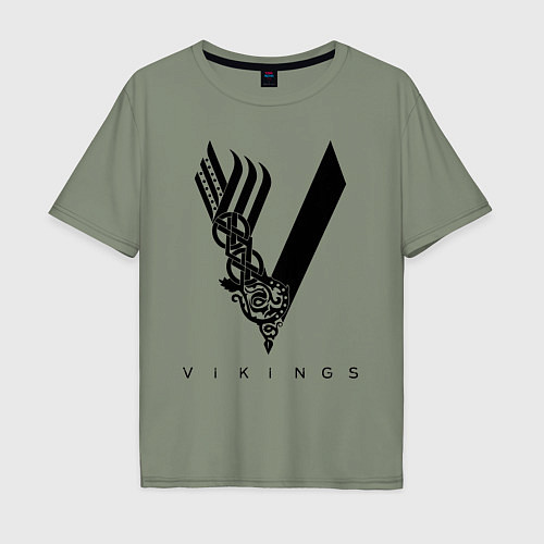 Мужская футболка оверсайз VIKINGS / Авокадо – фото 1
