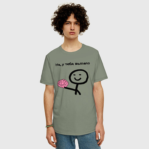 Мужская футболка оверсайз Выпал мозг / Авокадо – фото 3