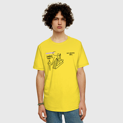 Мужская футболка оверсайз SAYONARA BOY / Желтый – фото 3