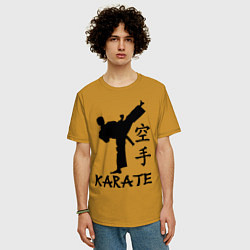 Футболка оверсайз мужская Karate craftsmanship, цвет: горчичный — фото 2