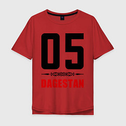 Футболка оверсайз мужская 05 Dagestan, цвет: красный
