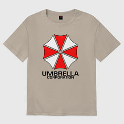 Футболка оверсайз мужская UMBRELLA CORP, цвет: миндальный