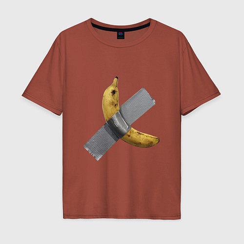 Мужская футболка оверсайз Банан за 120 тысяч долларов / Кирпичный – фото 1