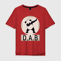 Футболка оверсайз мужская DAB Panda, цвет: красный