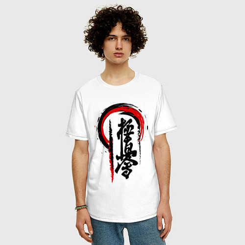 Мужская футболка оверсайз Kyokushinkai / Белый – фото 3