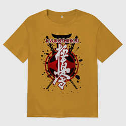 Футболка оверсайз мужская Кёкусинкай, цвет: горчичный