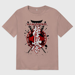 Футболка оверсайз мужская Кёкусинкай, цвет: пыльно-розовый