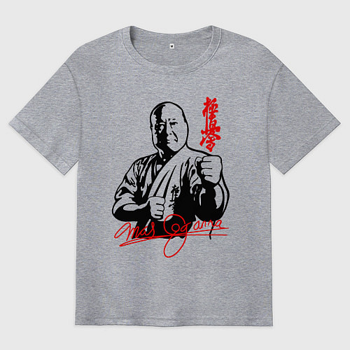 Мужская футболка оверсайз Масутацу Ояма / Меланж – фото 1