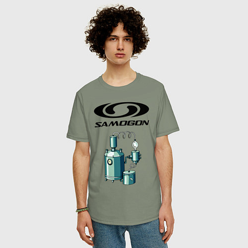Мужская футболка оверсайз SAMOGON / Авокадо – фото 3