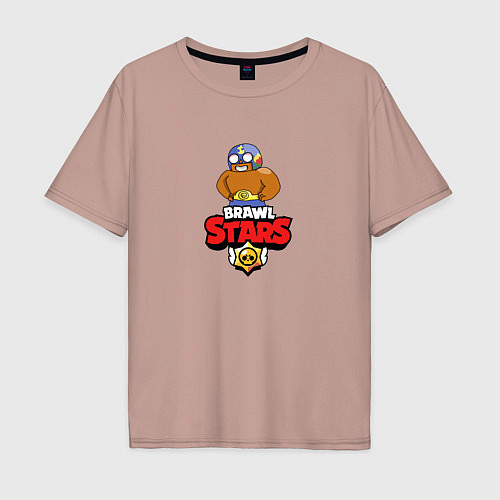 Мужская футболка оверсайз BRAWL STARS:ЭЛЬ ПРИМО / Пыльно-розовый – фото 1