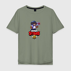 Футболка оверсайз мужская BRAWL STARS:БРОК, цвет: авокадо