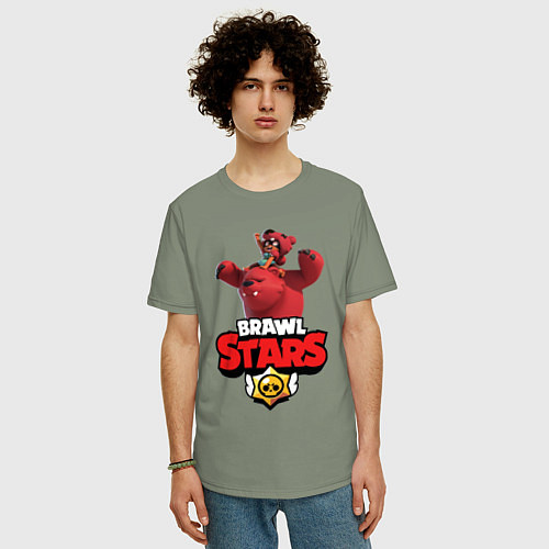 Мужская футболка оверсайз Brawl Stars - Nita / Авокадо – фото 3