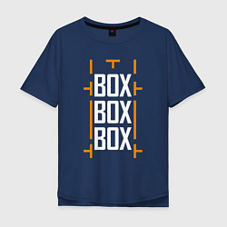 Футболка оверсайз мужская Box box box, цвет: тёмно-синий