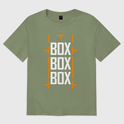Футболка оверсайз мужская Box box box, цвет: авокадо