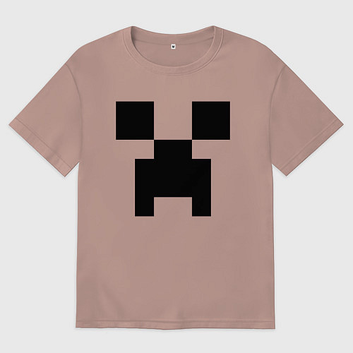 Мужская футболка оверсайз Minecraft / Пыльно-розовый – фото 1
