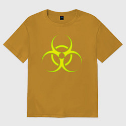 Футболка оверсайз мужская BIOHAZARD, цвет: горчичный