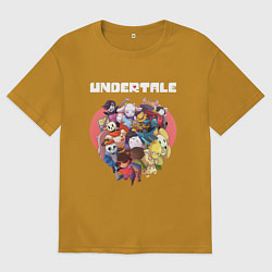 Футболка оверсайз мужская UNDERTALE, цвет: горчичный