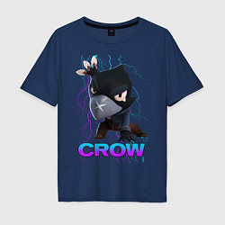 Футболка оверсайз мужская Brawl Stars CROW, цвет: тёмно-синий