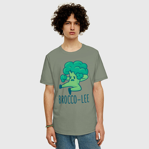 Мужская футболка оверсайз Brocco Lee / Авокадо – фото 3