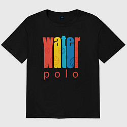 Футболка оверсайз мужская Water polo, цвет: черный