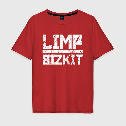 Мужская футболка оверсайз LIMP BIZKIT / Красный – фото 1