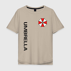 Футболка оверсайз мужская UMBRELLA CORP, цвет: миндальный