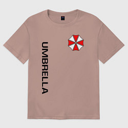 Футболка оверсайз мужская UMBRELLA CORP, цвет: пыльно-розовый