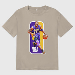 Футболка оверсайз мужская NBA Kobe Bryant, цвет: миндальный