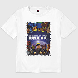 Футболка оверсайз мужская ROBLOX, цвет: белый