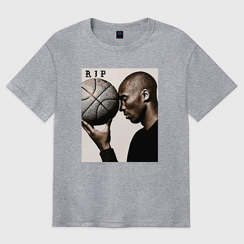 Мужская футболка оверсайз Kobe - RIP Legend / Меланж – фото 1