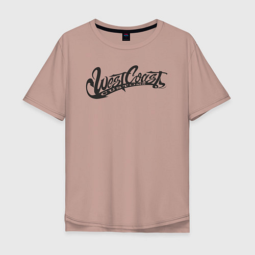 Мужская футболка оверсайз West Coast Customs / Пыльно-розовый – фото 1