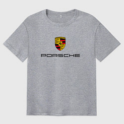 Футболка оверсайз мужская PORSCHE, цвет: меланж