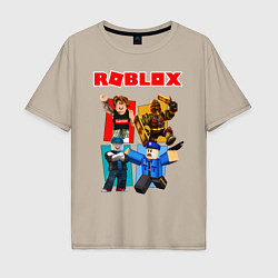 Футболка оверсайз мужская ROBLOX, цвет: миндальный