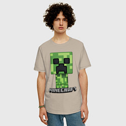 Футболка оверсайз мужская MINECRAFT, цвет: миндальный — фото 2