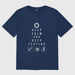 Футболка оверсайз мужская PORTAL, цвет: тёмно-синий