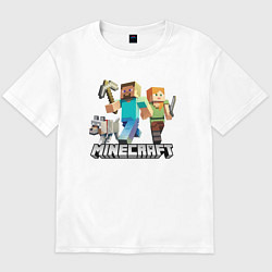 Футболка оверсайз мужская MINECRAFT, цвет: белый