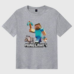 Футболка оверсайз мужская MINECRAFT, цвет: меланж
