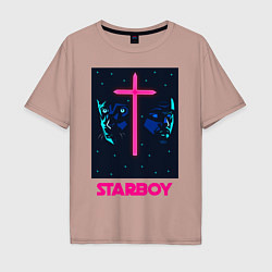 Футболка оверсайз мужская STARBOY, цвет: пыльно-розовый