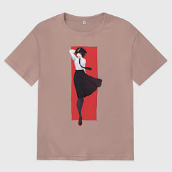 Футболка оверсайз мужская Bungou Stray Dogs, цвет: пыльно-розовый